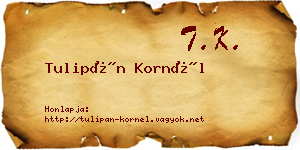 Tulipán Kornél névjegykártya