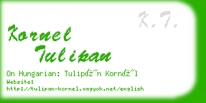 kornel tulipan business card